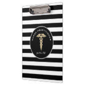 Medisch-zwart-wit monogram klembord (Links)