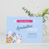 medische afstudeerfeest kaart (Staand voorkant)