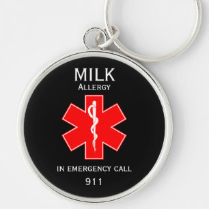 Medische Alert ID Medische Melk Allergie Sleutelhanger