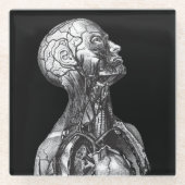  medische anatomie glazen onderzetter (Voorkant)