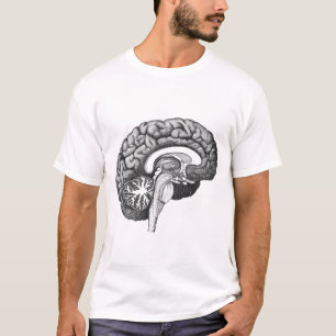 medische anatomie illustratie menselijk brein t-shirt