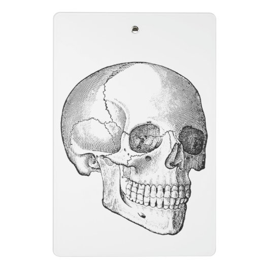 Medische anatomie schedel arts tekening mini klembord (Achterkant)