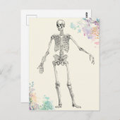 medische anatomie skelet bloemendiagram briefkaart (Voorkant / Achterkant)