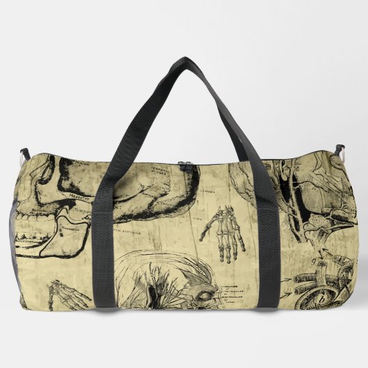 Medische Anatomie Skulls Duffle Bag Plunjezak (Achterkant)