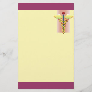 Medische artikelen met kadduceus briefpapier