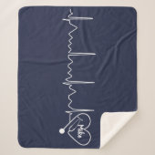 Medische arts Verpleegkundige Aangepaste Kleur Gep Sherpa Deken (Voorkant)