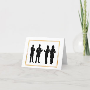 Medische artsen Team Silhouettes Wenskaart Kaart