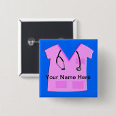 Medische assistent-badge  vierkante button 5,1 cm (Voorkant /achterkant)