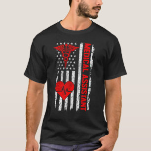 Medische Assistent CMA Life USA Vlag MA Verpleegku T-shirt
