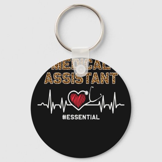 Medische assistent #Essential Stethoscoop hartslag Sleutelhanger (Voorkant)