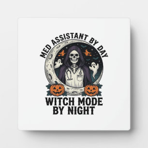 Medische Assistent Halloween Heks Vintage Gravure Fotoplaat