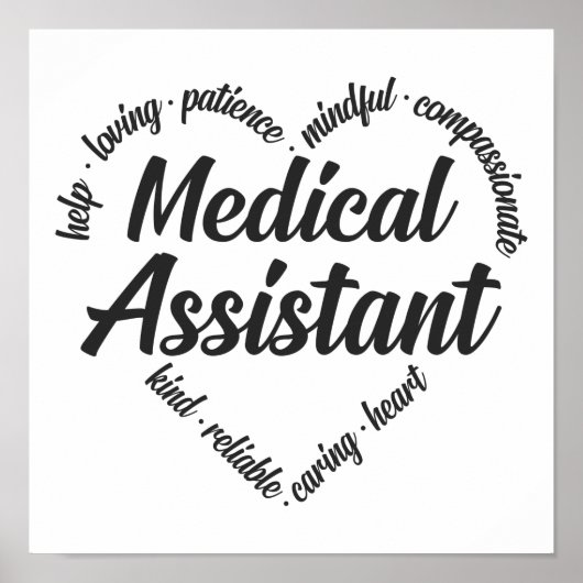 Medische assistent Word Cloud Poster (Voorkant)