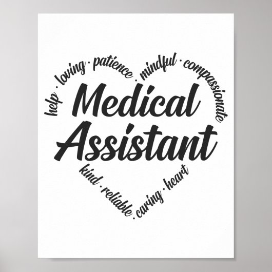Medische assistent Word Cloud Poster (Voorkant)