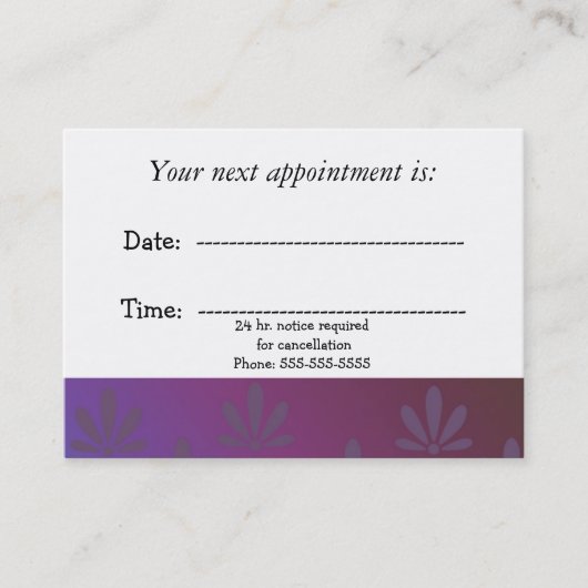 Medische benoeming Modern Floral Afsprakenkaartje (Voorkant)