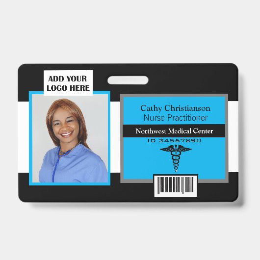 Medische beroepsnaam Photo Badge Scanner Code (Voorzijde)