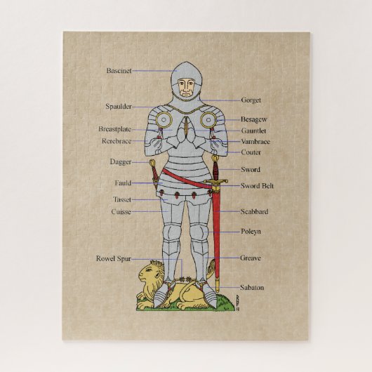 Medische Bord Armor Circa 1430 Legpuzzel (Verticaal)