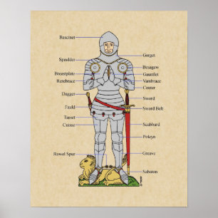 Medische Bord Armor Circa 1430 Poster
