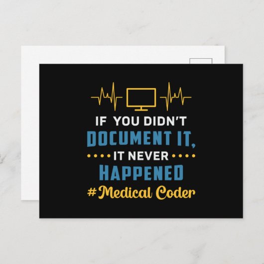 Medische code als je het coderingscd niet hebt ged briefkaart (Voorkant / Achterkant)