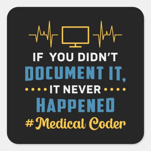 Medische code als je het coderingscd niet hebt ged vierkante sticker (Voorkant)
