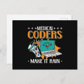 Medische codeerapparaten zorgen ervoor dat het wor briefkaart (Voorkant / Achterkant)