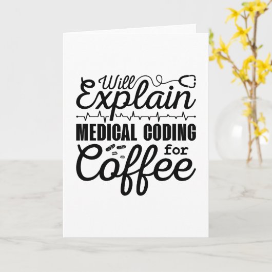 Medische codeercodering Koffiecodering ICD Kaart (Gele Bloem)