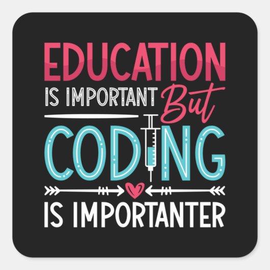 Medische codeeronderricht is belangrijk voor ICD-c Vierkante Sticker (Voorkant)