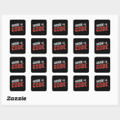 Medische coder die aan code ICD coderingsprogramme Vierkante Sticker (Vel)