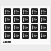Medische coder Eat Sleep Code Codering ICD Program Vierkante Sticker (Vel)