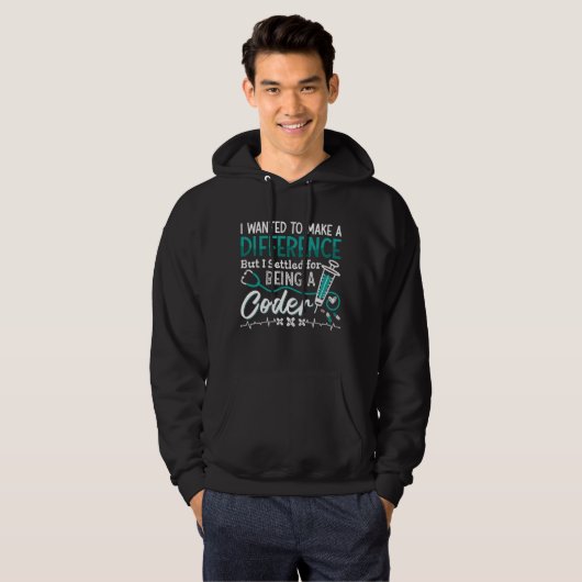 Medische coder is een coder-ICD-coderingsprogramma Hoodie (Voorkant volledig)