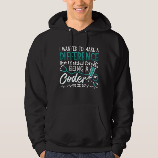 Medische coder is een coder-ICD-coderingsprogramma Hoodie (Voorkant)