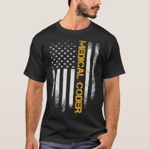 medische codeurs met Amerikaanse vlag Pa T-shirt