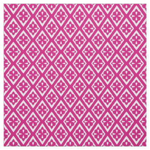 Medische diamanten - fuchsia roze en wit stof