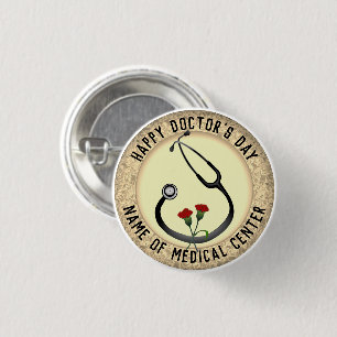 Medische faciliteit Doktersdag Stethoscoop Ronde Button 3,2 Cm
