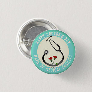 Medische faciliteit Doktersdag Stethoscoop Ronde Button 3,2 Cm