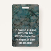 Medische foto ID Painterly in Blues Badge (Achterkant)