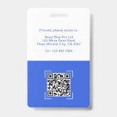 Medische functionaris foto naam QR-code ID Badge (Achterkant)