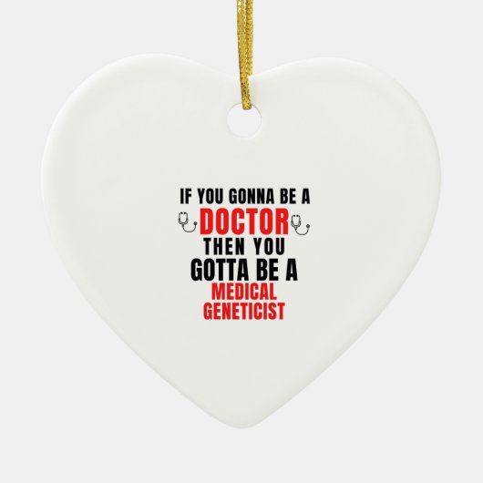 Medische geneticus keramisch ornament (Voorkant)