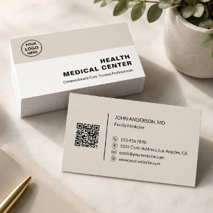 Medische Gezondheidszorg Kliniek Dokter Beige Visitekaartje