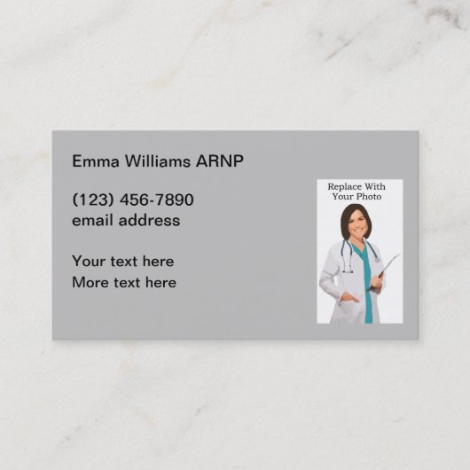 Medische gezondheidszorg voor verpleegkundigen visitekaartje (Voorkant)