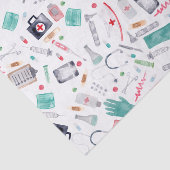 Medische hulpmiddelen in Waterverf Tissuepapier (Detail)