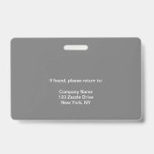 Medische ID-kaart Badge (Back)