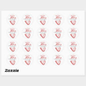 Medische informatie over het anatomische hart ronde sticker (Vel)