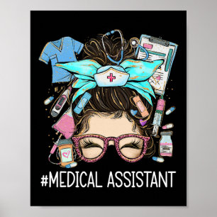 Medische Instant Ma CMA Verpleegkundige Messy Bun  Poster