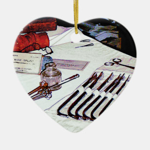 Medische instrumenten keramisch ornament