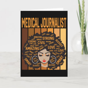 Medische journalist Maanachtige zwarte geschiedeni Kaart
