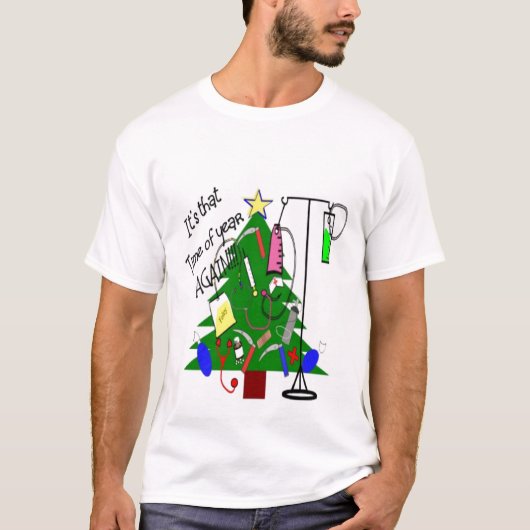 Medische kerstboom T-shirt (Voorkant)