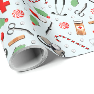Medische kerstcadeau cadeaupapier