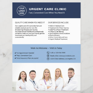 Medische Kliniek Spoedeisende Zorg Aangepast Logo Flyer