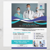 Medische kliniekdienst Flyer Sjabloon (Voorkant / Achterkant)