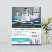 Medische kliniekdienst Flyer Sjabloon (Staand voorkant)